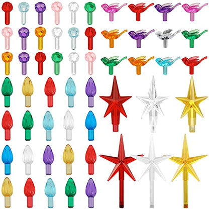 186 Pcs Ceramic Christmas Tree Replacement Lights Set - Multi Color & Stylish