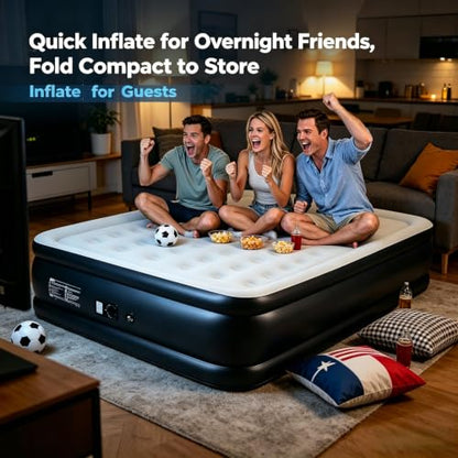 Queen Air Mattress with Built-In Pump - 20 Inch Elevated Guest Bed