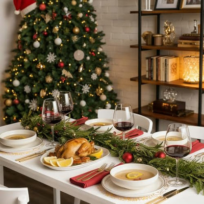 Gold Mesh Disposable Round Placemats Set of 12 - Elegant 13 Inch Holiday Table Decor