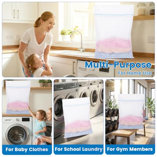 XX-Large Mesh Laundry Bags for Delicates 2 Pack - 24x32 Inches