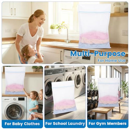 XX-Large Mesh Laundry Bags for Delicates 2 Pack - 24x32 Inches