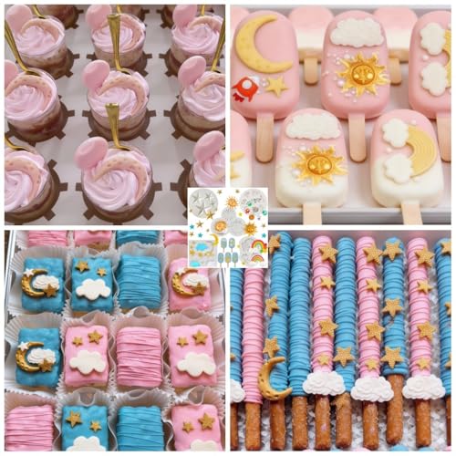 Moon Star Rainbow Silicone Mold Space Theme Cake & Candy Decoration - RHLOVY