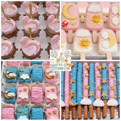Moon Star Rainbow Silicone Mold Space Theme Cake & Candy Decoration - RHLOVY