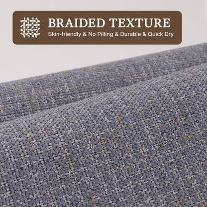 Grey Ultra Thin Chenille Bath Rug Set - Absorbent Runner Bathroom Mats, 1.5x2 ft & 1.5x2.75 ft Variations