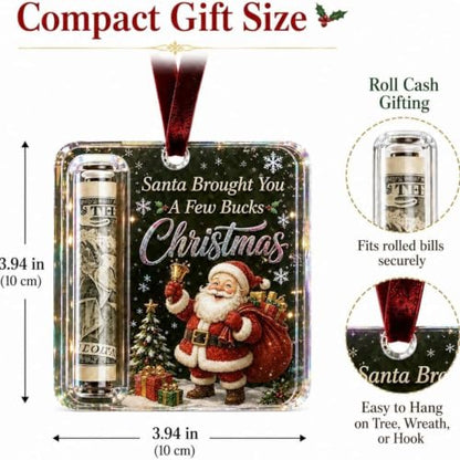 Christmas Money Holders Set - Holiday Cash Gift Ornaments for Tree & Gift Bundles