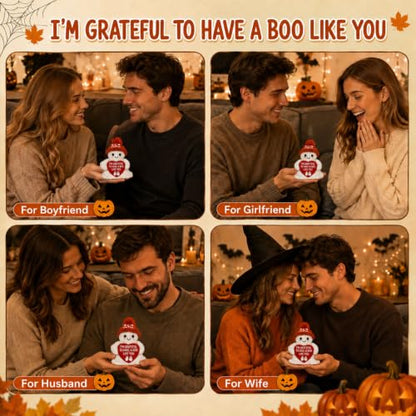 Halloween Boo Basket Stuffers for Him and Her, Cute Ghost Crochet Gift