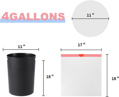 Thickened 4 Gallon Drawstring Trash Bags by [Brand Name] - Durable & Stretchy for Kitchen, Office, Bathroom | 100 Count