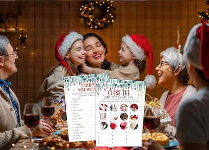 Christmas Games Bundle - Multicolor Word Scramble & Picture Quiz for Holiday Parties