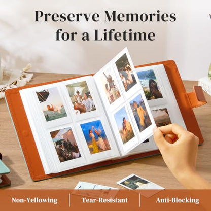 Mini Photo Album Green for Polaroid Hi-Print 2x3 and Snap - Holds 320 Photos