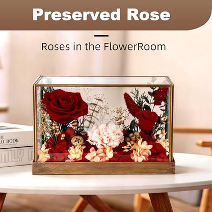 Forever Rose in Glass Dome Gift – Preserved Rose for Mom, Wife, Girlfriend