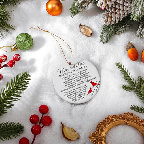 Memorial Cardinal Christmas Ornament Gift for Mom and Dad