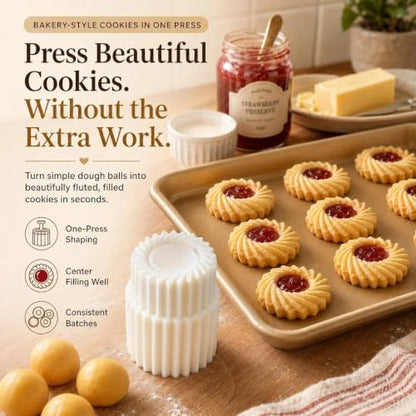 Creative Double-Ended Pastry Mold with Fluted Jam Cookie Cutter 1Pc