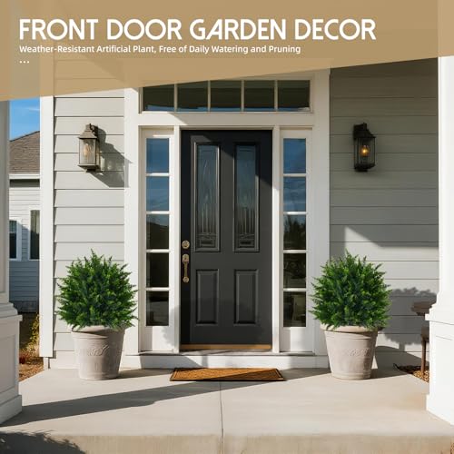 Artificial Topiary Ball Trees - Cedar Foliage, 2 Pack - Variation of THIS listing
