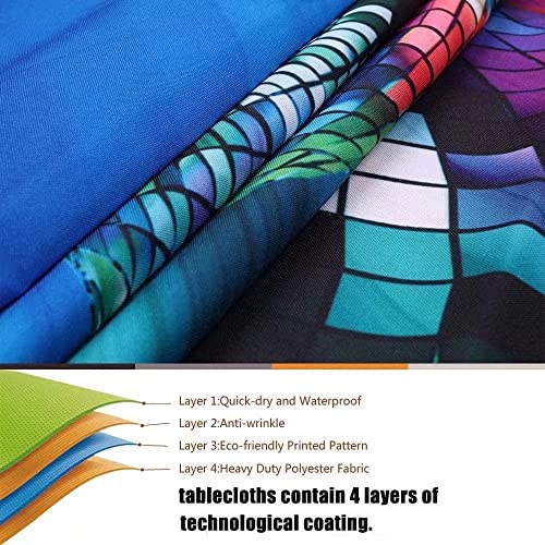 Wooden Theme Square Fitted Tablecloth 42x42 Inch Elastic Edged Holiday Party Cover