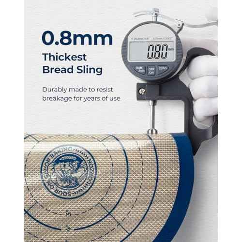 Silicone Bread Sling with Bread Lame, Thick Sourdough Baking Sling 2-Pack Round, Silicone Bread Baking Mat with Long Handles for Dutch Oven and Dough Transfer