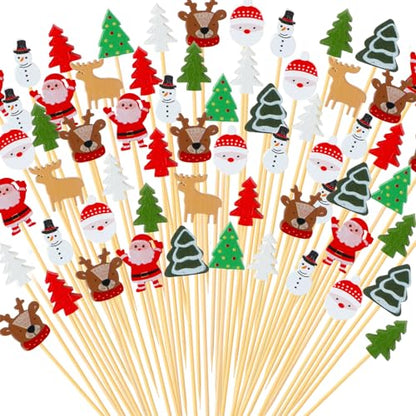 Charming Christmas Cocktail Picks 400 Pcs - Holiday Party Decorations