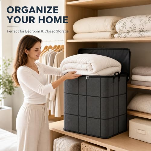 Large Capacity Foldable Storage Bag with Reinforced Handles - 180L