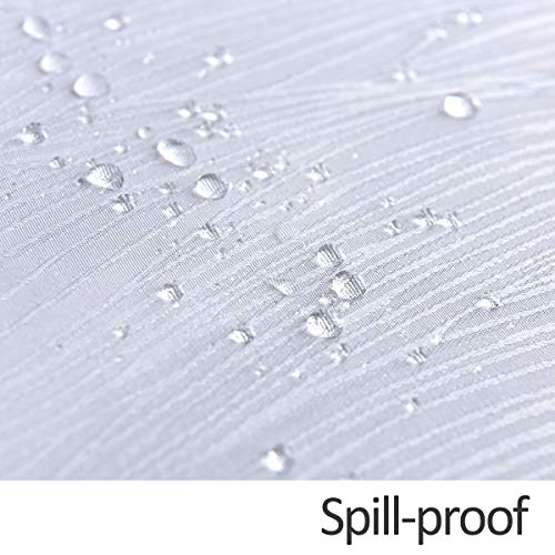 Heavyweight Jacquard Table Cloth 70x52 Inches Swirl Pattern Spillproof & Wrinkle Resistant