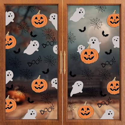 Halloween Window Clings 9 Sheets Reusable Static Decor for Glass & Mirrors