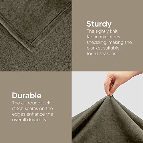 Utopia Bedding Fleece Blanket King Size Brown 300GSM (90x102 Inches) Luxury Soft Bed Blanket (Bulk Pack of 9)