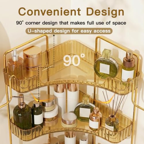 Transparent 3-Tier Makeup Organizer with Brush Holder - Vanity Storage Shelf