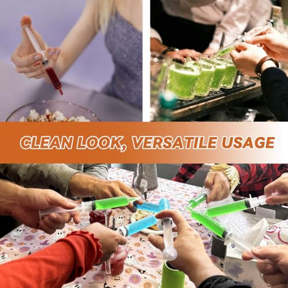 125 Pack Reusable Plastic Jello Shot Syringes with Tip Caps - 10ml Dispensers