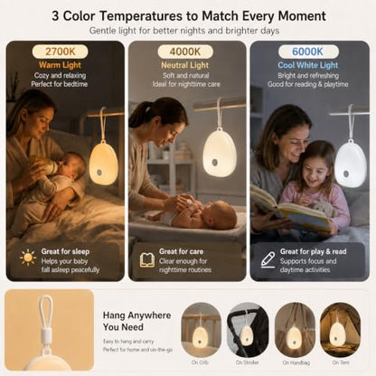 Egg Light for Breastfeeding Baby Night Light - White / 1