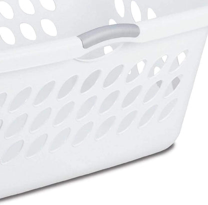 Sterilite Ultra Laundry Basket - Durable White Design with Comfortable Titanium Handles