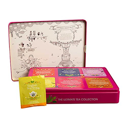 Organic Tea Gift Set - Assorted Flavors in Recyclable Tin, 36 Tea Bags