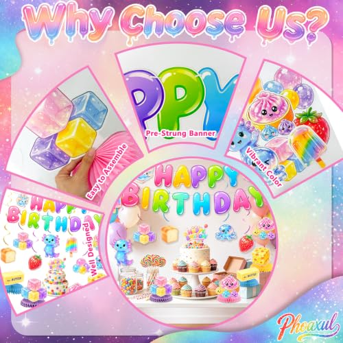 Colorful Paper Birthday Decorations with Dumpling & Dimsum Theme - Party Supplies
