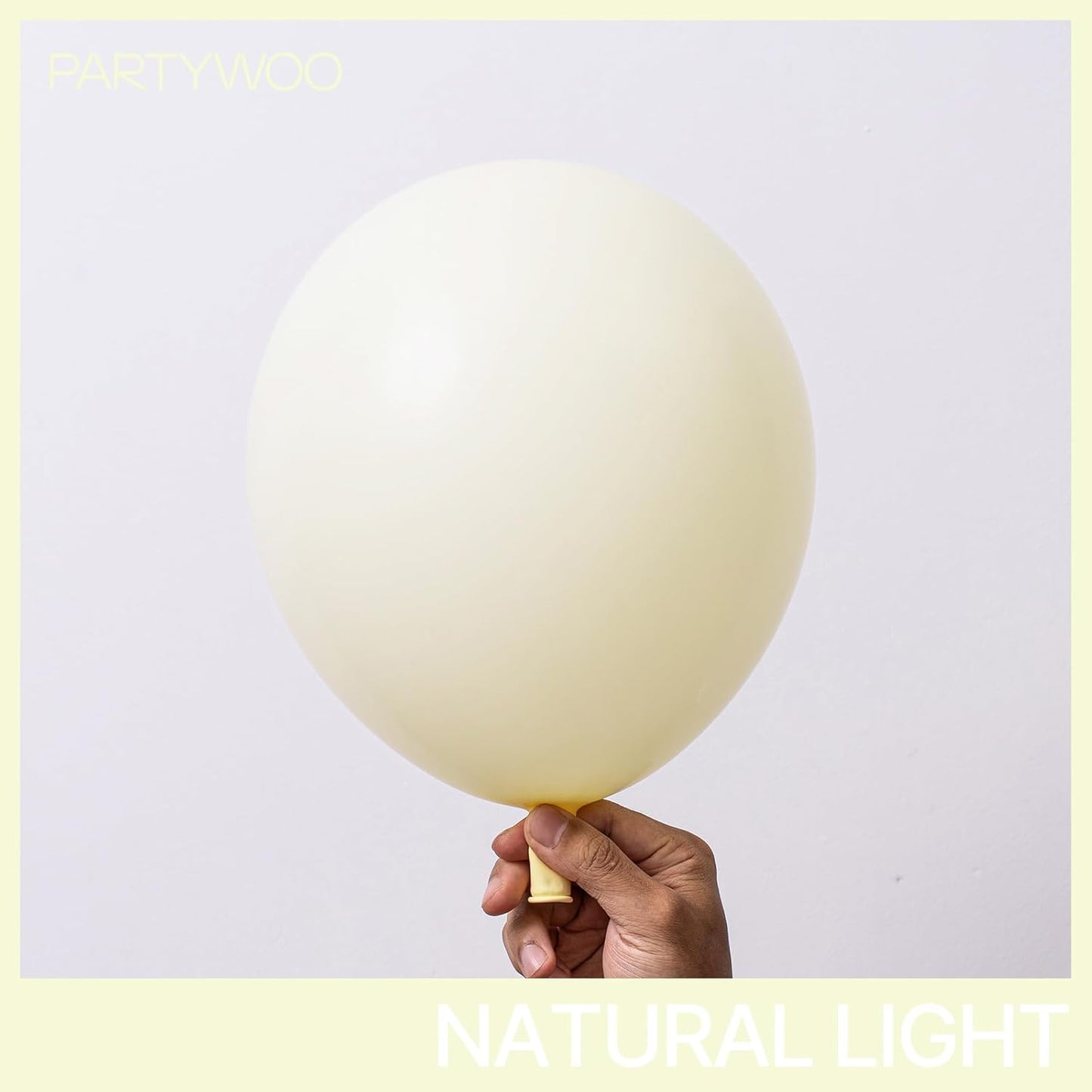 PartyWoo Pastel Yellow Balloons - 100 Pcs in Various Sizes for Baby Shower & Birthday Decor | Light Yellow