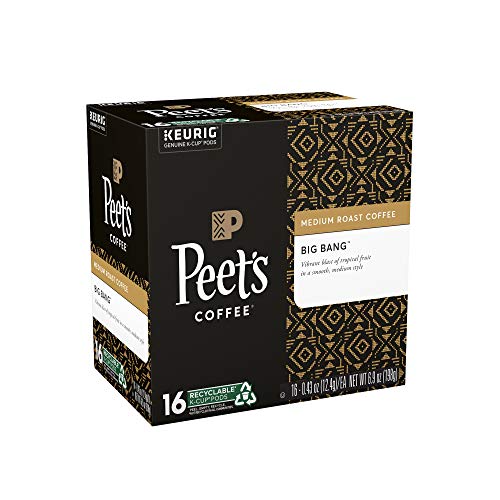 Peet’s Coffee Big Bang K-Cup Coffee Pods for Keurig Brewers, Medium Roast, 16 Pods