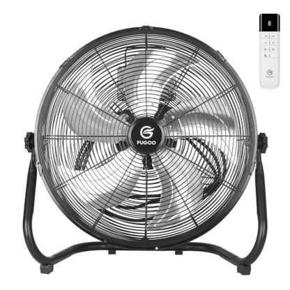 18-Inch High Velocity Floor Fan with 8 Speeds and Remote Control