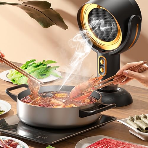Portable Smoke Purifier Fan for Indoor Cooking & BBQ - Gold