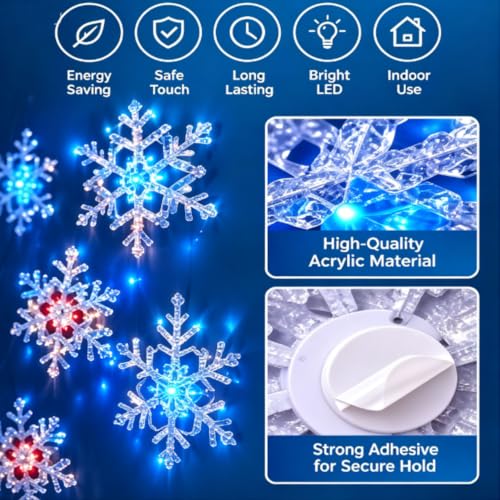 LED Snowflake Wall Lights - Christmas 3D Snowflake Decor with Glow - Variation of THIS listing