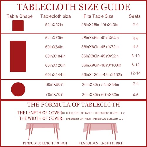 Reindeer Sled Christmas Tablecloth 60x104 Inches - Santa Snowflake Holiday Decor