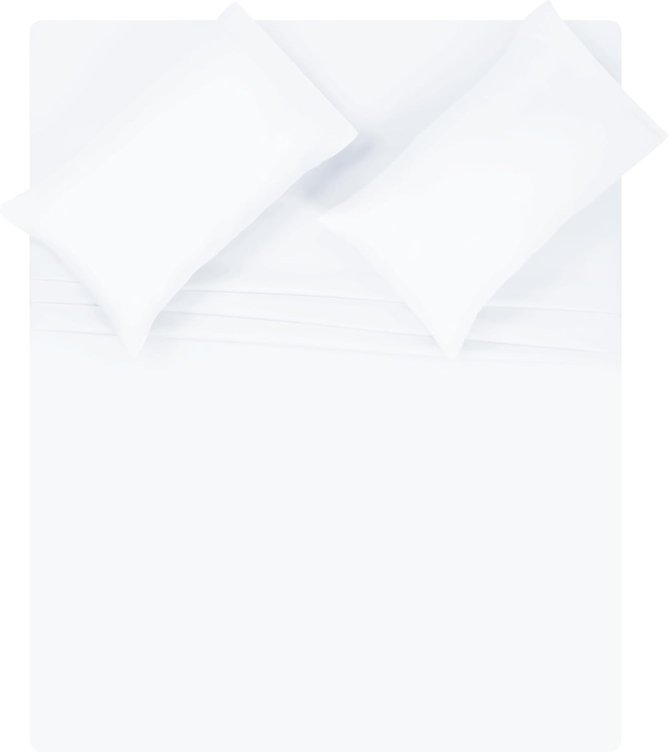 Skiennix Queen Sheet Set - Ultra Soft Double Brushed Microfiber Bedding | 4-Piece Deep Pocket, Wrinkle-Free, Easy Care - White