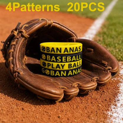 20PCS Rubber Friendship Bracelets Stackable Stretch Jewelry for Women & Fans