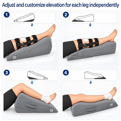 Double Leg Elevation Pillow Set of 2 for Post-Surgery Support