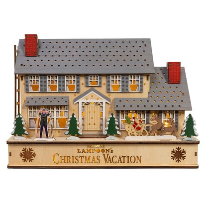 12-Inch Lighted Holiday House Decor for Christmas Vacation Fans