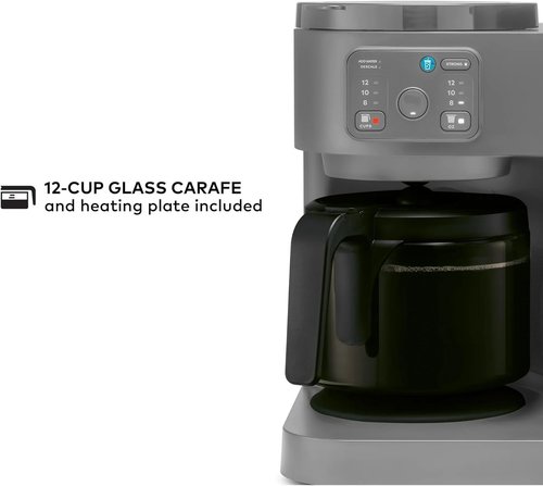 K-Duo Essentials Coffee Maker - Versatile Hot & Iced Drinks | 72 oz Reservoir, Gray Finish