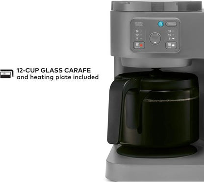 K-Duo Essentials Coffee Maker - Versatile Hot & Iced Drinks | 72 oz Reservoir, Gray Finish