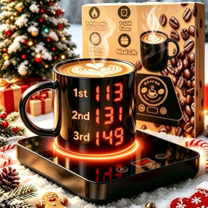 Coffee Mug Warmer for Desk 5.5x6.3 Inch with Auto Shut Off & Adjustable Temperature