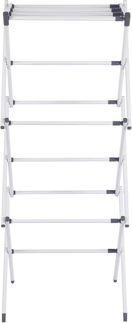 Maomo Metal Drying Rack - Tool-Free Installation, Space-Saving Telescoping Design, 16.93-29.92 Inches Wide, White