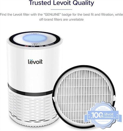 Levoit LV-H132 Air Purifier Filter - Genuine High-Efficiency Activated Carbon for Smoke & Odor Removal | 1 Pack