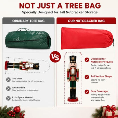 Large Nutcracker Storage Bag 75 x 27 inches for 6ft Holiday Figures