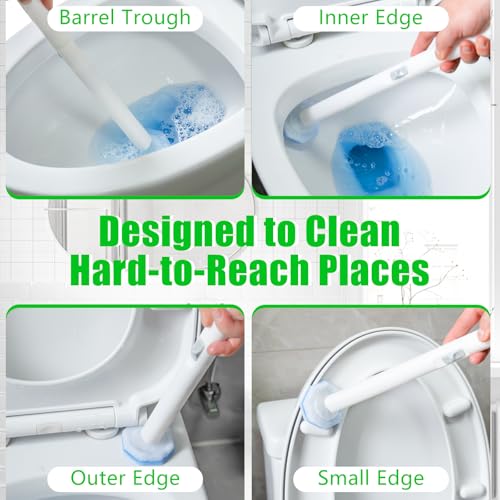 Disposable Toilet Brush and Holder Set with 40 Refills - Compatible with Clorox - Variation: 40 Count Set