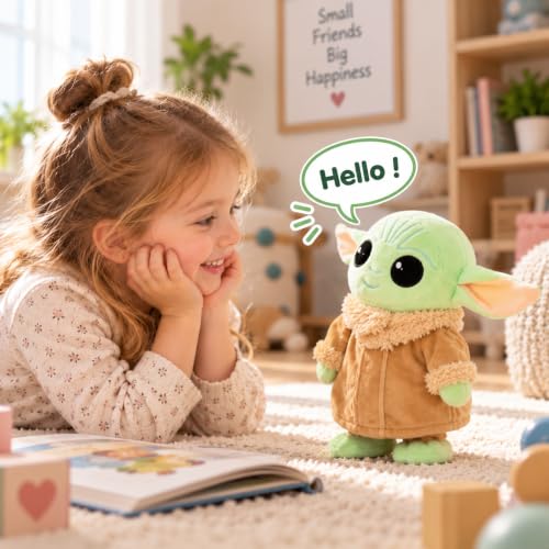 Talking Baby Yoda Walking Doll – Interactive Plush Toy for Kids