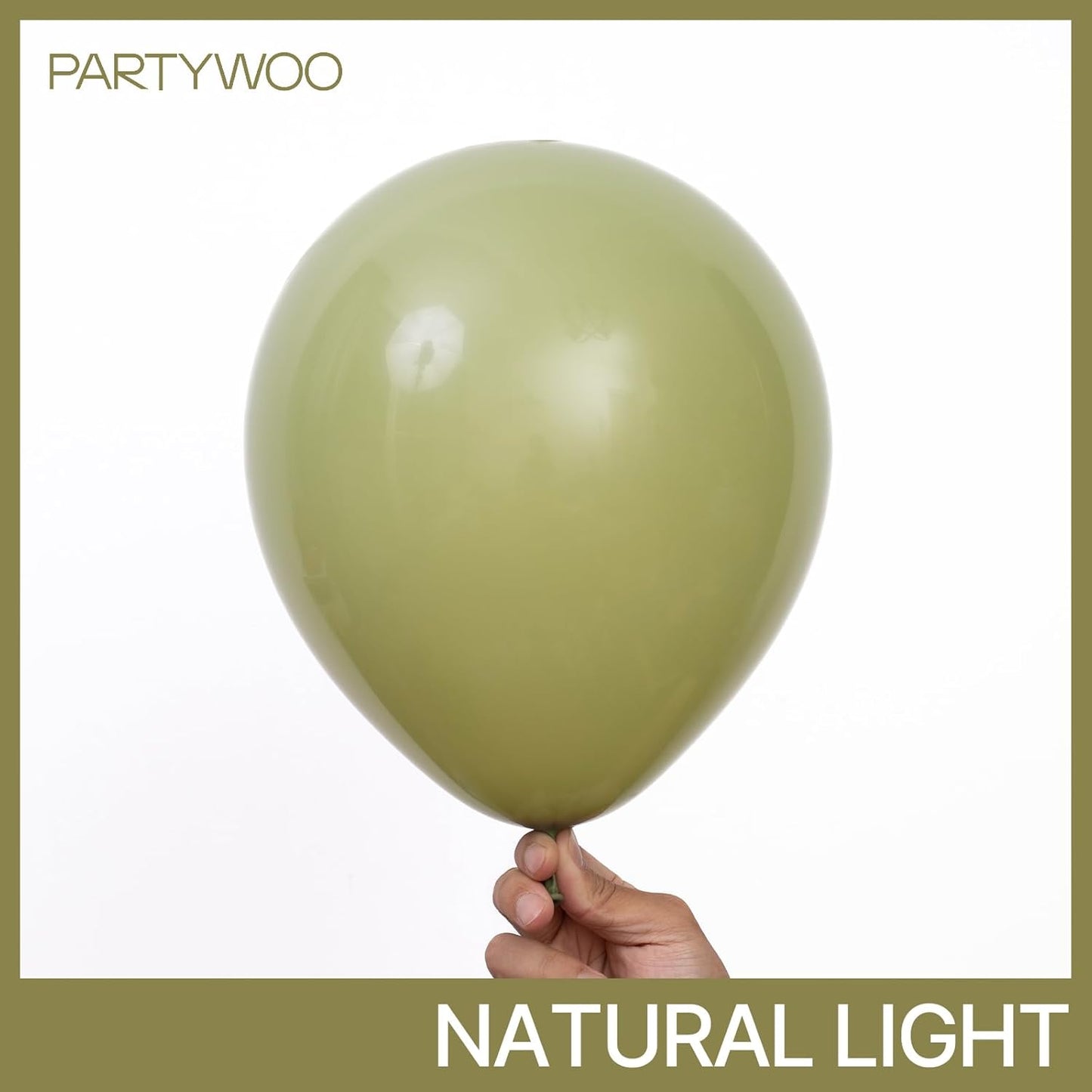 PartyWoo Sage Green Balloons - 100pcs Latex Balloon Arch Kit for Weddings & Birthdays | 5-36 Inch Sizes