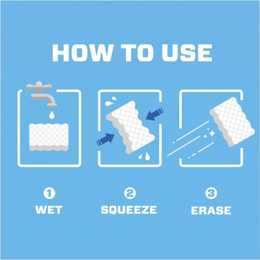 Mr. Clean Magic Eraser Cleaning Pads - Durafoam Technology, White, 12 Count (2 Packs)